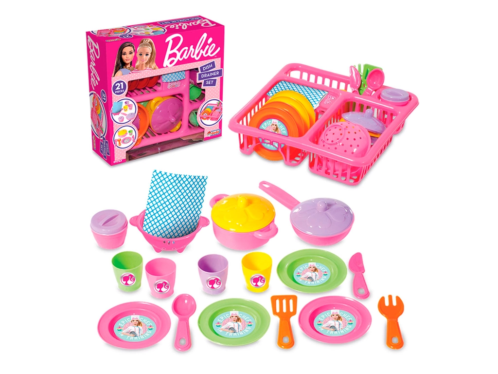 Набір посуду 21 предмет Barbie 290*300*110 мм Dede