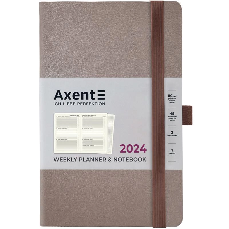 Щотижневик Axent 2024 Partner Soft Earth Colors коричн.8519-24-01-A