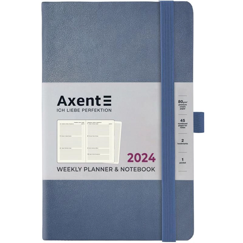 Щотижневик Axent 2024 Partner Soft Earth Colors синій 8519-24-02-A