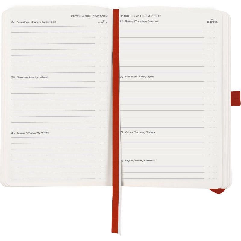 Щотижневик Axent 2024 Partner Soft Diamond бордо 8518-24-05-A