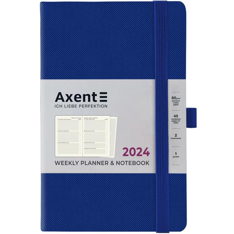 Щотижневик Axent 2024 Partner Soft Diamond синій 8518-24-02-A Щотижневик Axent 2024 Partner Soft Diamond синій 8518-24-02-A