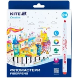 Фломастери 24шт Kite Creative Superwashable K-1153