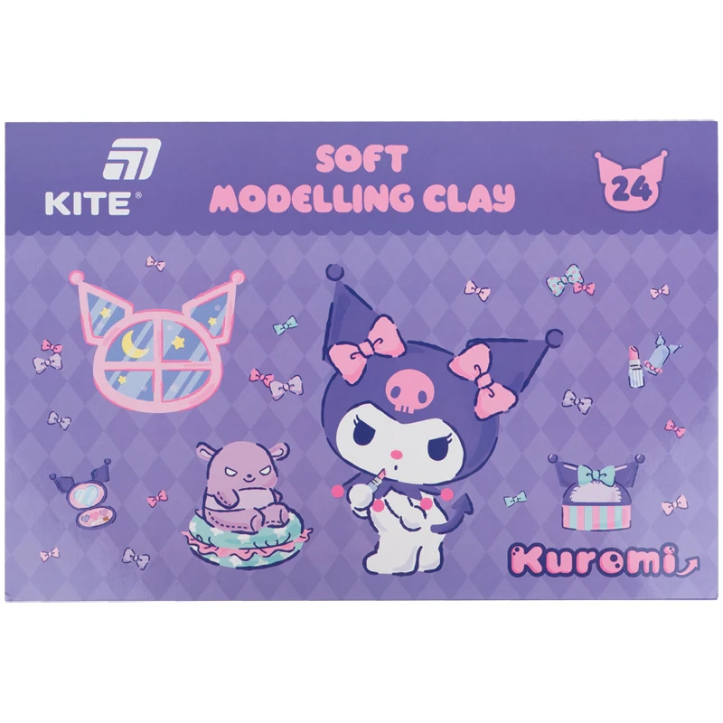 Пластилін восковий 24 кольори Kite 480 г HK HK24-089