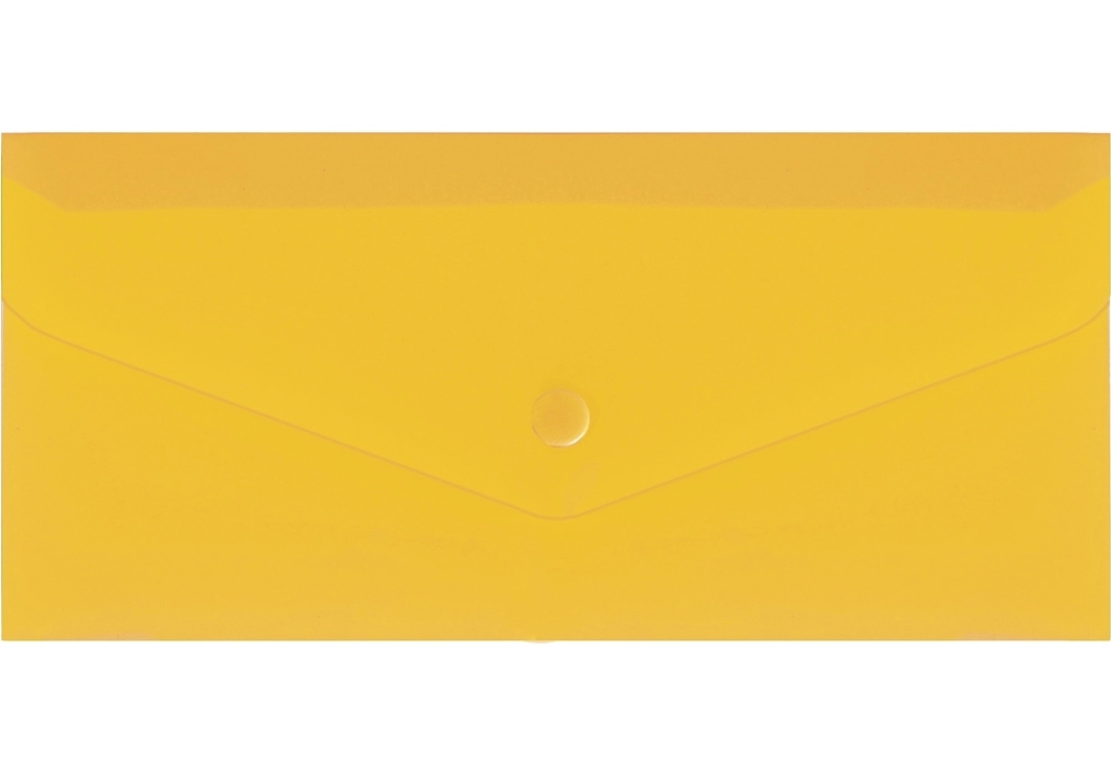 Євроконверт прозорий на кнопці Е65 глянець жовтий Economix