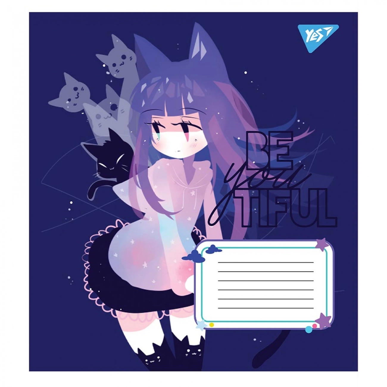 Зошит 12 аркушів клітинка YES BeYouTiful 766522