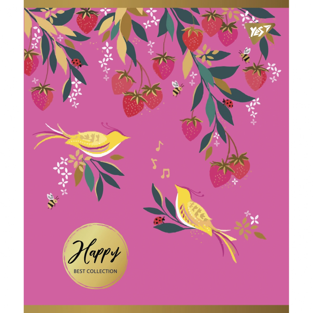 Зошит учнівський 48 аркушів клітинка Yes Преміум Happy 766873