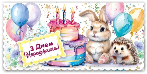 Конверт для грошей Folio К-560 З Днем народження 168489