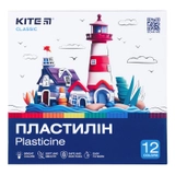 Пластилін 12 кольорів Kite Classic 240 г K-1086