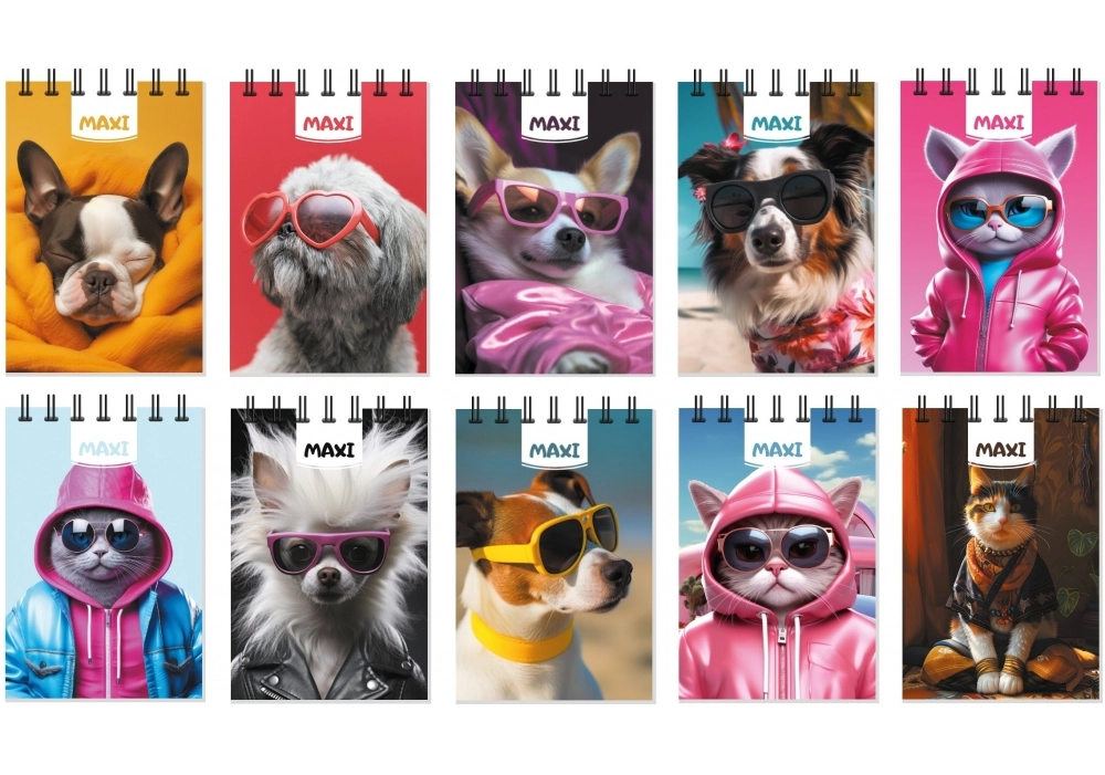 Блокнот Maxi А7 на спіралі 80 аркушів клітинка — фото 2