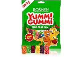 ЦУКЕРКИ Рошен Yummi Gummi желейні Mini Bear Mix ВКФ 70г