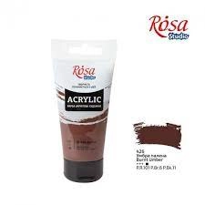 Фарба акрилова Умбра палена ROSA Studio 75 мл — фото 2