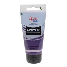 Фарба акрилова фіолетова світла ROSA Studio 75 мл — фото 2