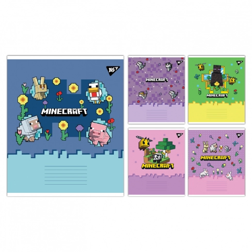 Зошит учнівський 12 аркушів лінія Yes Minecraft Spring 767591 Зошит учнівський 12 аркушів лінія Yes Minecraft Spring 767591