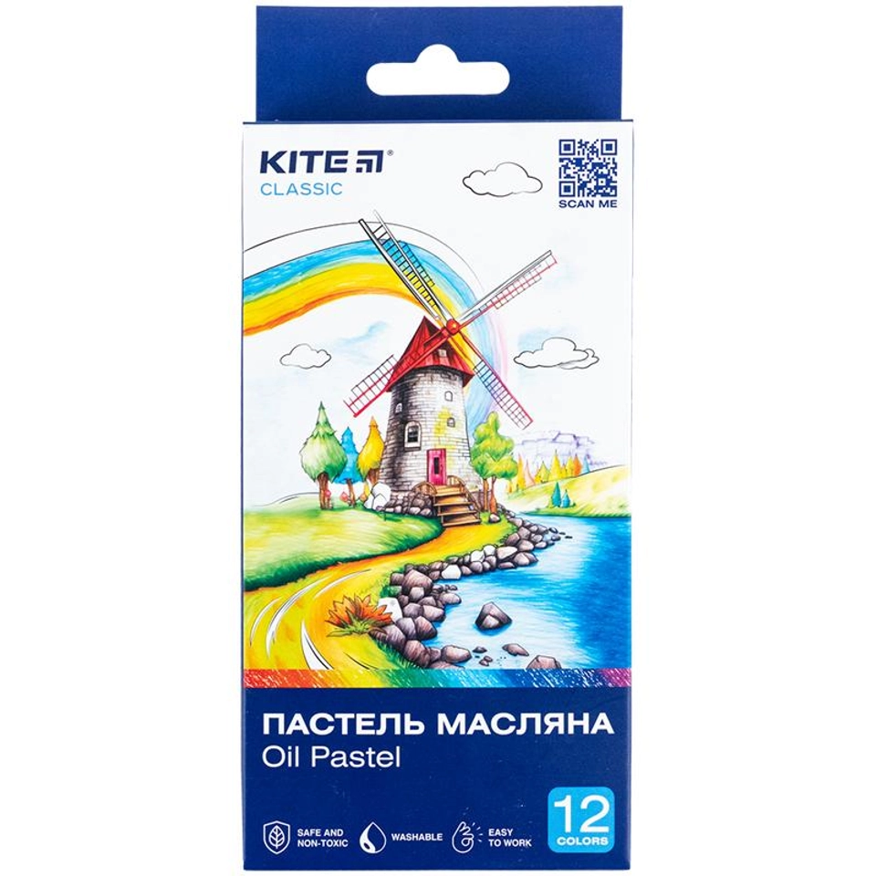 Пастель олійна 12 кольорів Kite Classic K-071 — 