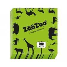 Серветки столові ZооZoo 24x23 одношарові Зелені 100шт
