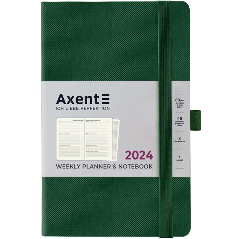 Щотижневик Axent 2024 Partner Soft Diamond смарагдовий 8518-24-55-A