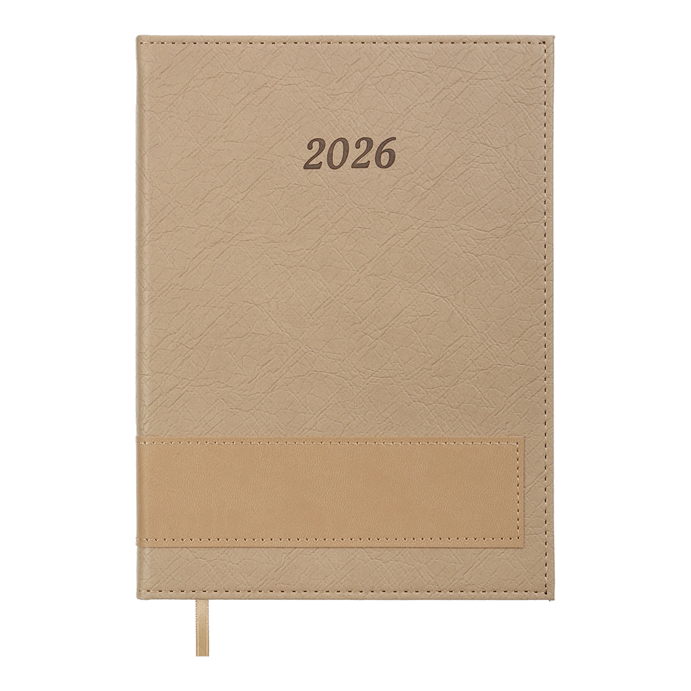 Щоденник датований A5 2026 Buromax Prestige бежевий BM.21147-28