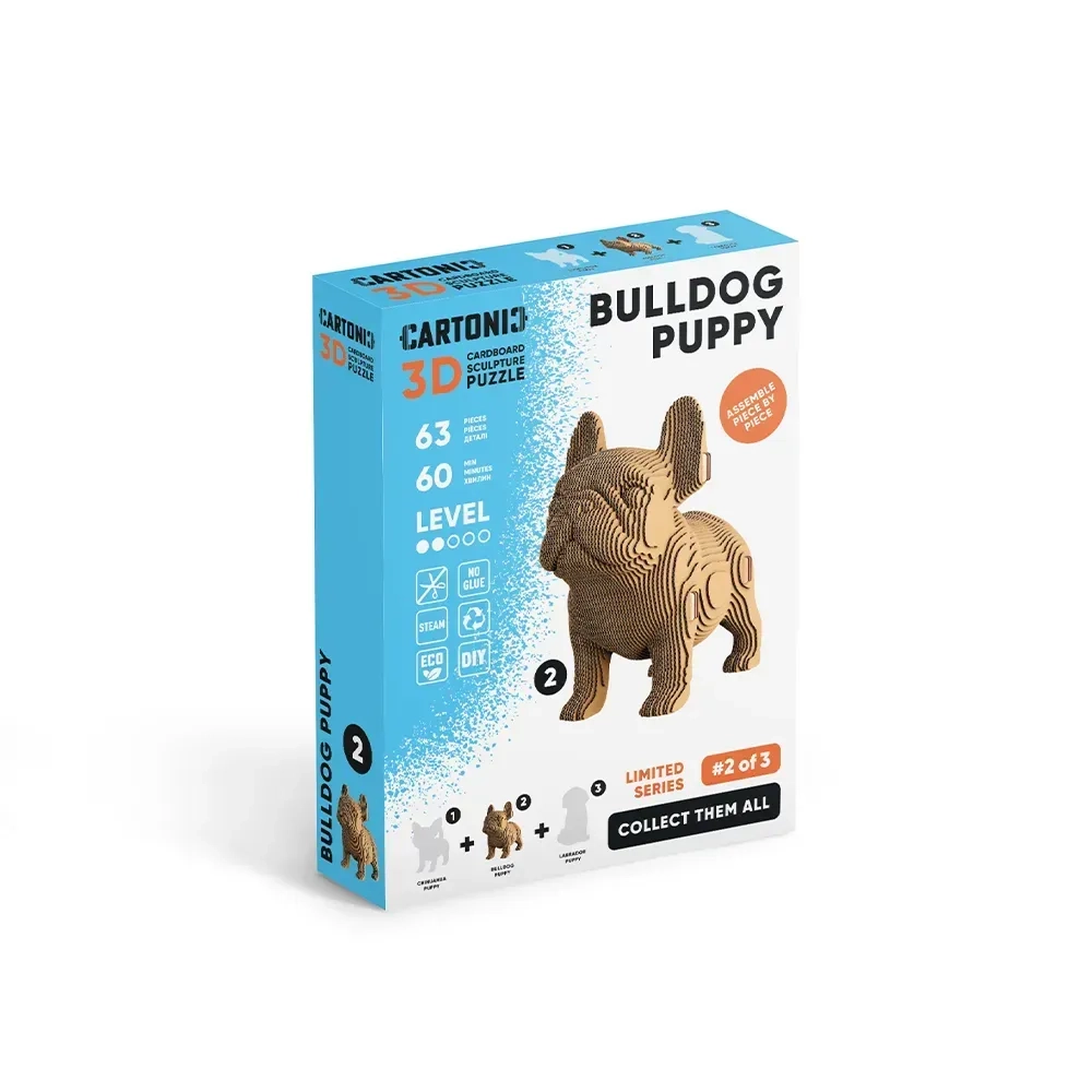 Картонний конструктор Cartonic 3D Puzzle BULLDOG PUPPY CARTMNBULL