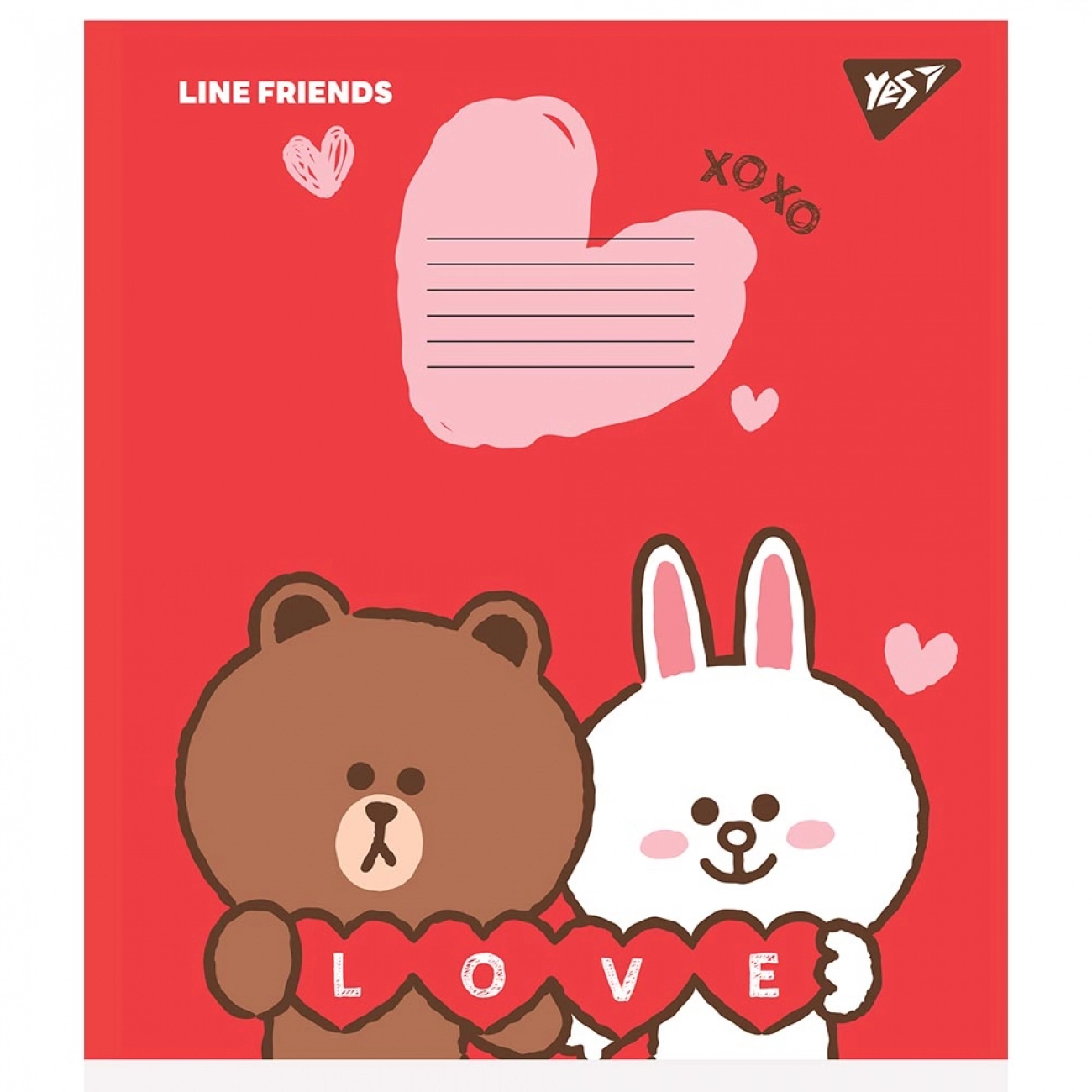 Зошит 12 аркушів клітинка YES Line friends 766526