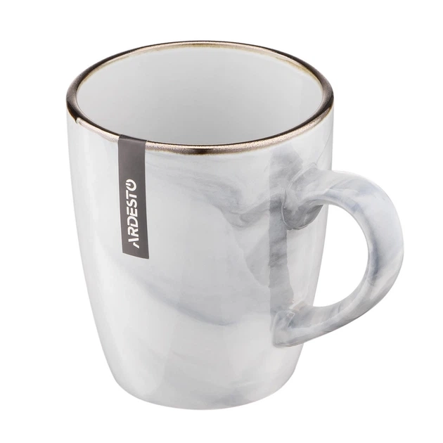 Чашка Ardesto Marmo 390 мл біла кераміка AR2939MRW