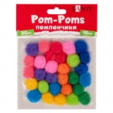 Набір помпонів Santi кольорові d-18мм 30шт/уп 954668