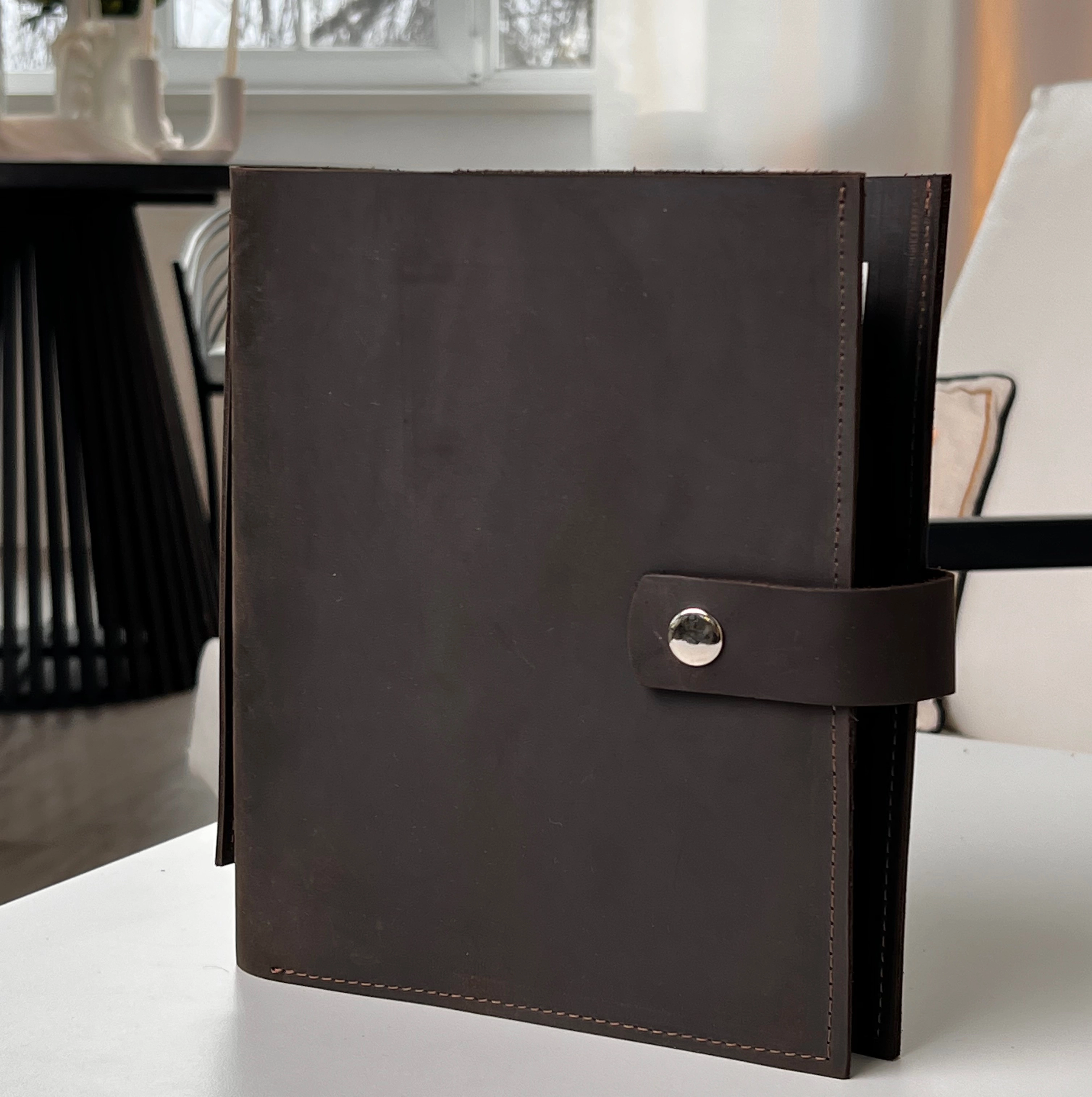 Блокнот натуральна шкіра Лондон шоколад A5 — фото 2