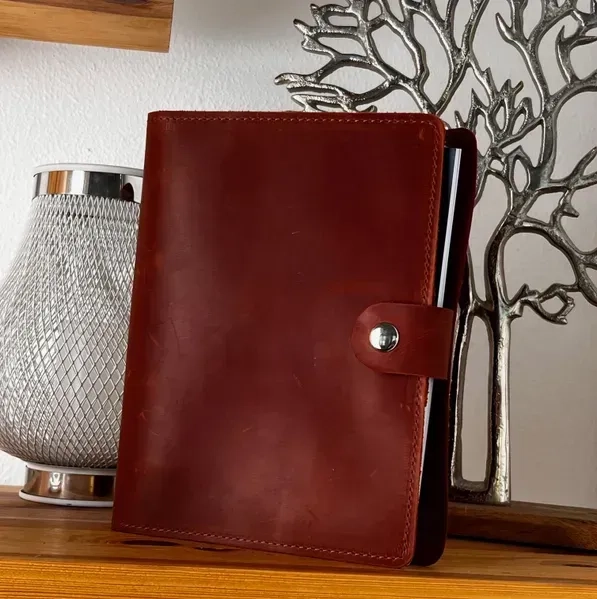 Блокнот натуральна шкіра Сідней коньяк — фото 2