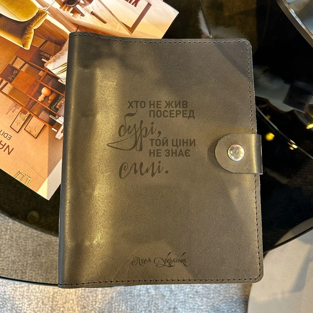 Блокнот натуральна шкіра Сідней коньяк — фото 3