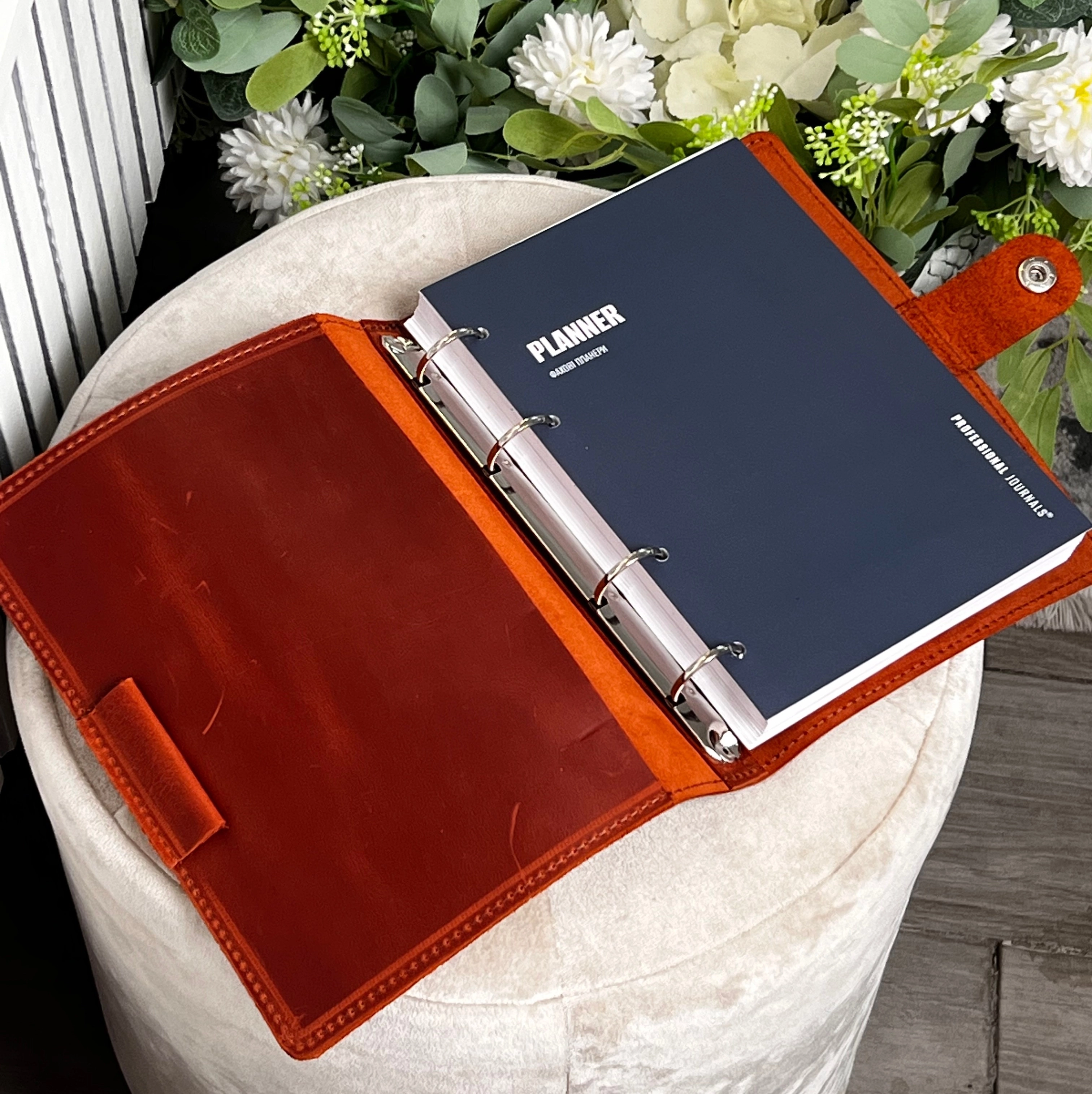 Блокнот натуральна шкіра Сідней бордо — фото 3