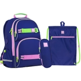 Набір Kite рюкзак пенал сумка для взуття WK 702 світло-синій SET_WK22-702M-1