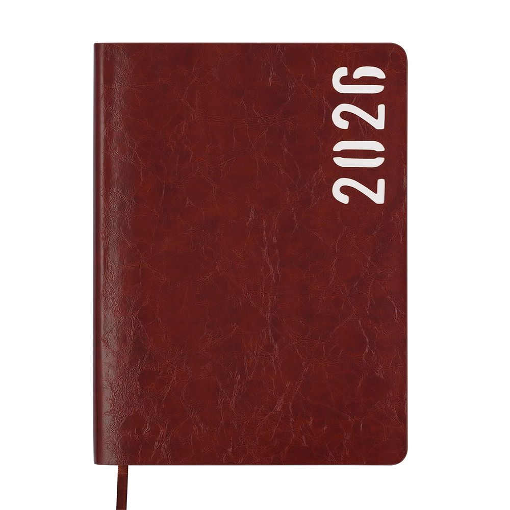 Щоденник датований A5 2026 Buromax Mind коричневий BM.21152-25