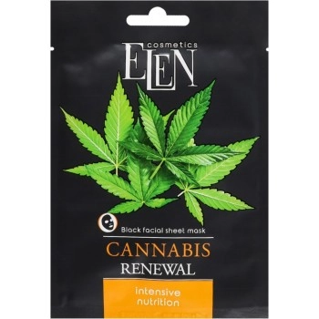 Маска тканина для обличча Elen Cosmetics Cannabis 25мл