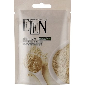 Глина біла Elen Cosmetics Зелений чаю та алое вера 40г