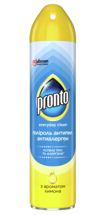Поліроль для меблів Pronto аерозоль 250мл антиалерген