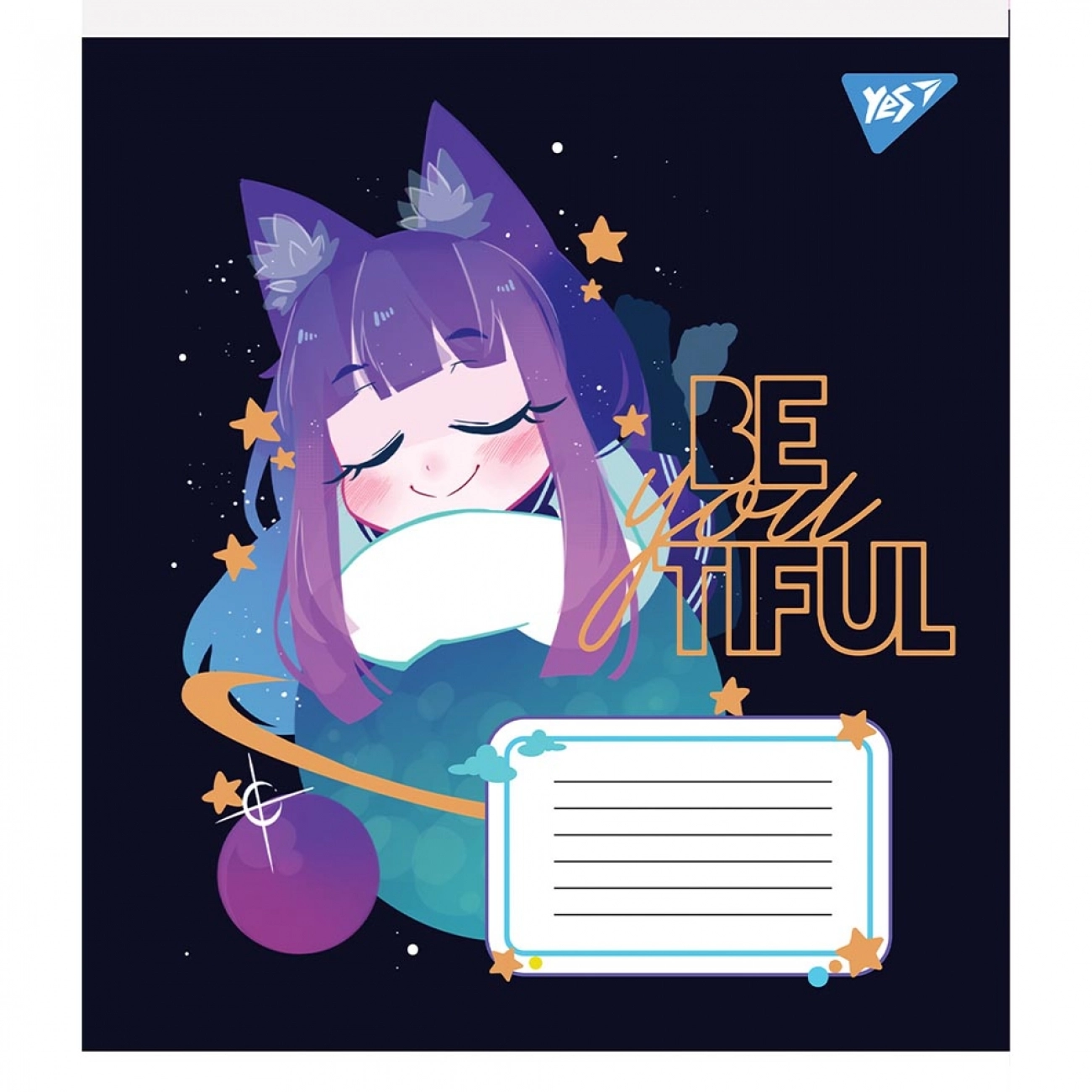 Зошит 12 аркушів коса лінія YES BeYouTiful 766557