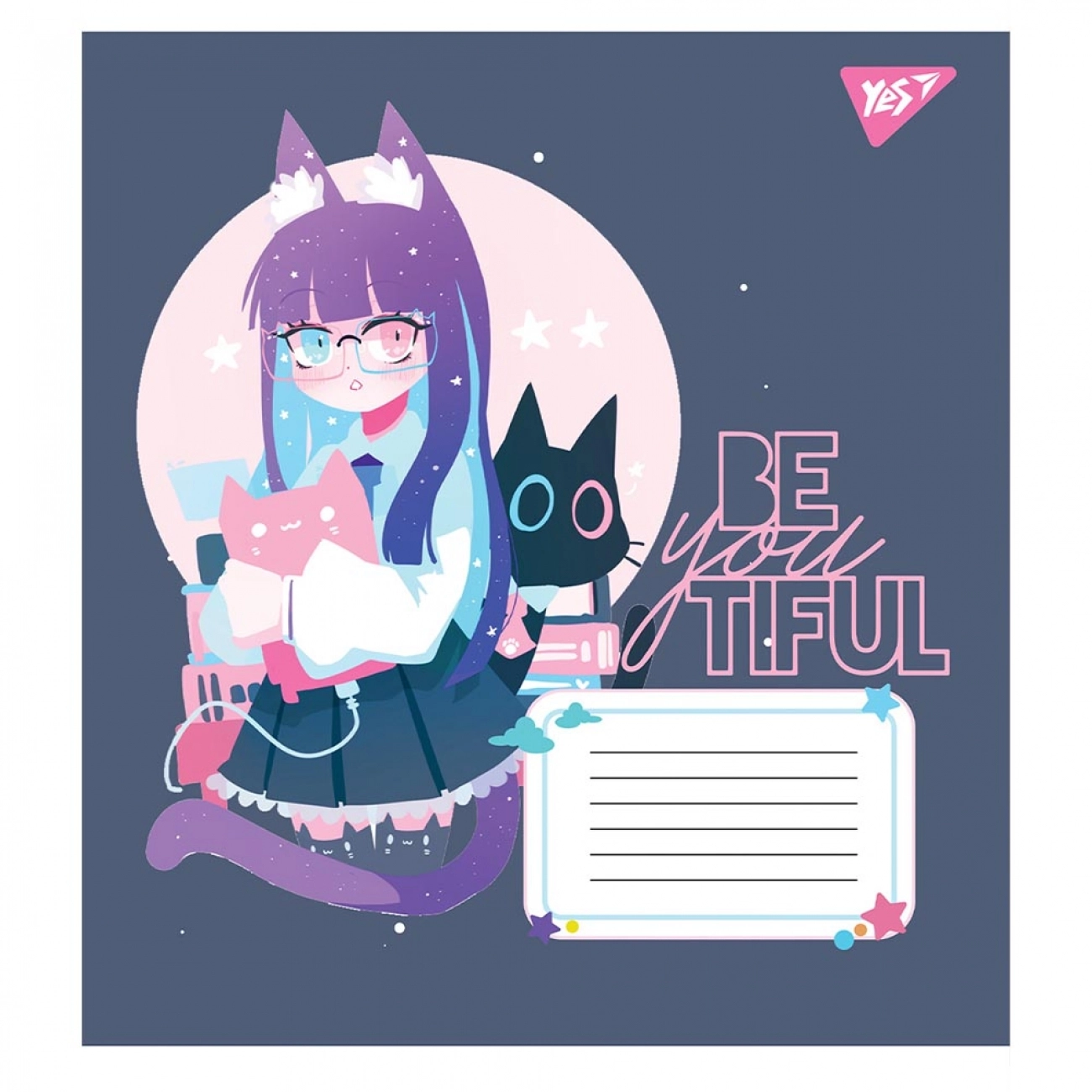Зошит 12 аркушів коса лінія YES BeYouTiful 766557