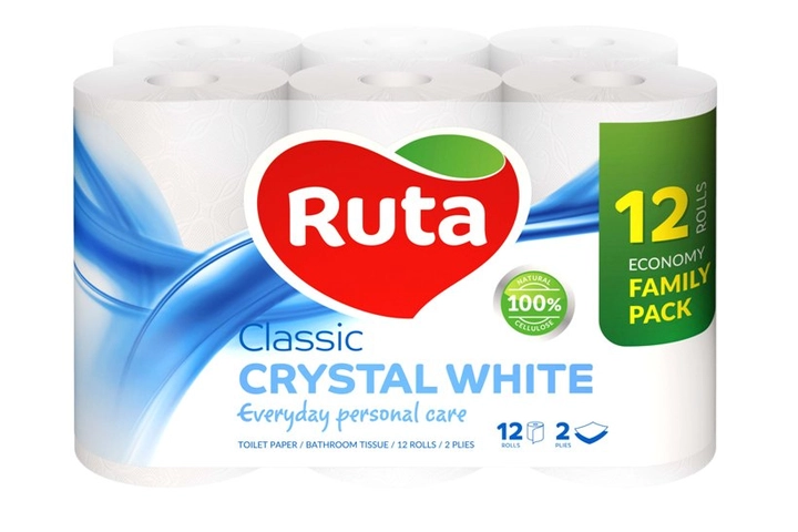Туалетний папір Ruta Classic білий 12 шт 21761