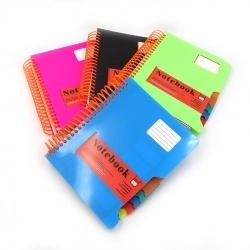 Зошит на спіралі Notebook клітинка A5 P200 з розділювачем 0752-A5