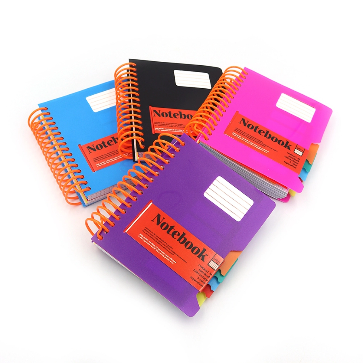 Зошит на спіралі Notebook клітинка A6 P200 з розділювачем 0752-A6