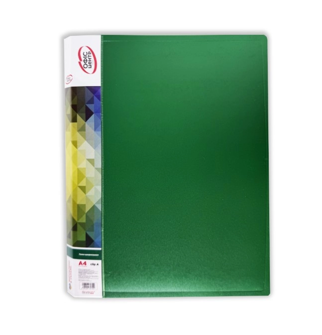 Папка-швидкозшивач А4 Офіс Центр CLIP A зелена ОС31201-03 Папка-швидкозшивач А4 Офіс Центр CLIP A зелена ОС31201-03