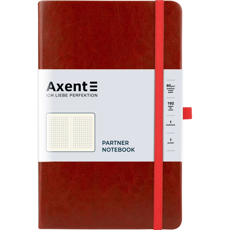 Книжка записна  Axent Partner Lux 125х195 96 аркушів 8202-05-а бордовий