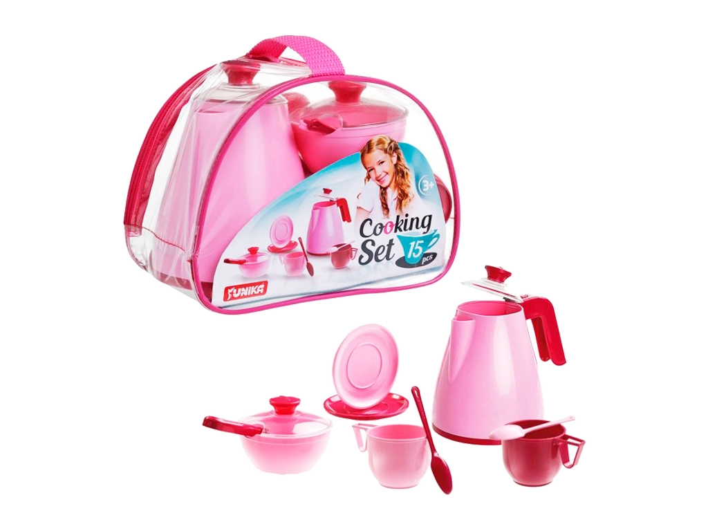 Набір посуду Cooking Set рожевий 1733 Юніка