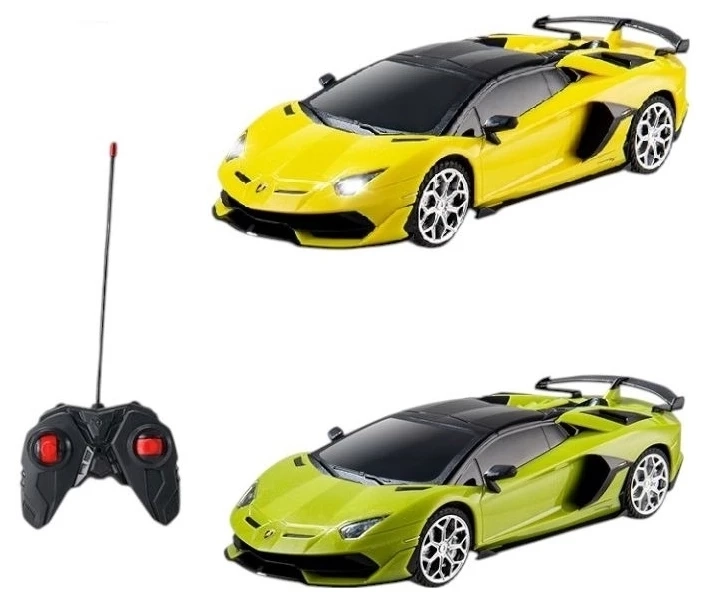 Машинка на радіокеруванні Lamborghini на батарейках оливкова-жовта 1 24 25,2x12x10 см Kool Speed Машинка на радіокеруванні Lamborghini на батарейках оливкова-жовта 1 24 25,2x12x10 см Kool Speed