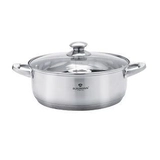 Кастрюля низька із скляною кришкою 28х11,5 см 7,0 л Gourmet Line BL-3312