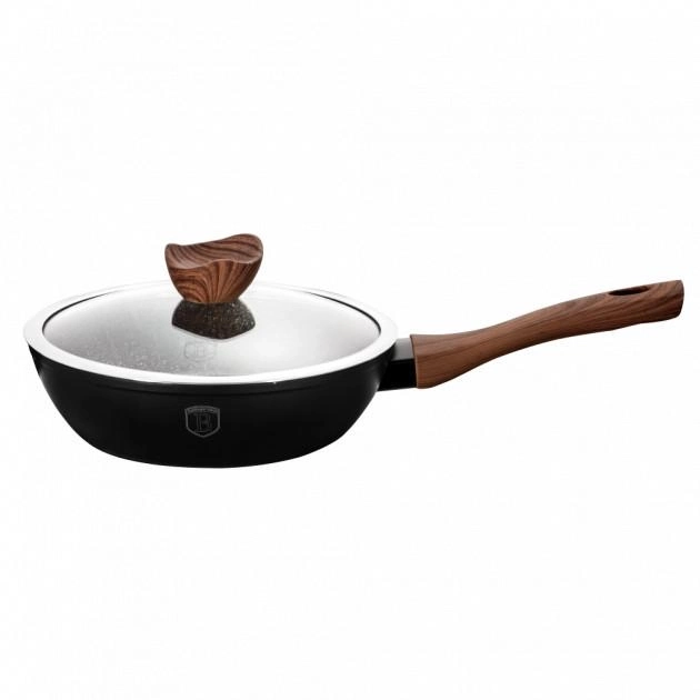 Сковорода глибока з кришкою 24 см Ebony ROSEWOOD Collection BH-1718