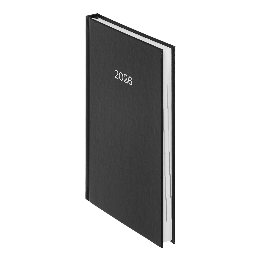 Щоденник датований A5 2026 Buromax Simple чорний BM.21166-01