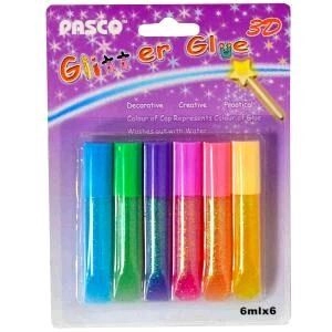 Клей з блискітками 10,5мл на блістері 6шт 3D,GG-002 ,ТМPasco