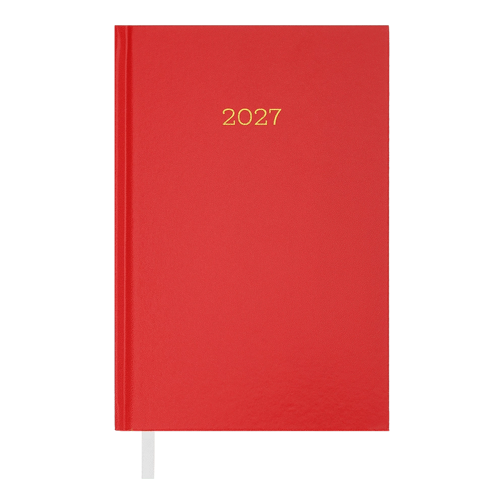 Щоденник датов 2027 SIMPLE A5 червоний бумвініл BM.21166-05