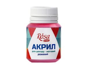 Акрил для декору Рожевий матовий 20 мл ROSA START — фото 2