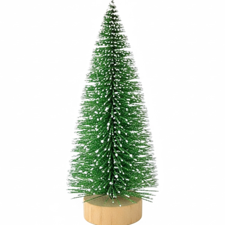 Ялинка декоративна засніжена на дерев`яній підставці 20 см Angel Gifts AG3644